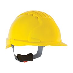 Pip 280-Ev6151V-20 Evolution Deluxe 6151 Standard Brim, Vented Hard Hat With Hdpe Shell, 6-Point Polyester Suspension And Wheel Ratchet Adjustment, Yellow