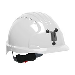 Pip 280-Ev6151M-10 Evolution Deluxe 6151 Standard Brim Mining Hard Hat With Hdpe Shell, 6-Point Polyester Suspension And Wheel Ratchet Adjustment, White