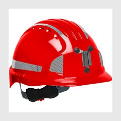 Pip 280-Ev6151Mcr2-60 Evolution Deluxe 6151 Standard Brim Mining Hard Hat With Hdpe Shell, 6-Point Polyester Suspension, Wheel Ratchet Adjustment And Cr2 Reflective Kit, Red