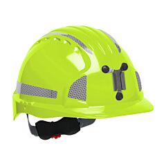 Pip 280-Ev6151Mcr2-Ly Evolution Deluxe 6151 Standard Brim Mining Hard Hat With Hdpe Shell, 6-Point Polyester Suspension, Wheel Ratchet Adjustment And Cr2 Reflective Kit, Hi-Viz Yellow