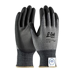 Pip 19-D326/L G-Tek 3Gx Dyneema Diamond, 13G Gray Shell, Black Pu Smooth Grip, A3, Pack Of 12 Pairs