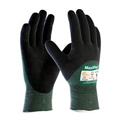 Maxiflex® Cut™ 34-8753/M Seamless Knit Engineered Yarn Gloves, Nitrile Coated Microfoam Grip On Palm, Fingers & Knuckles, Size Medium