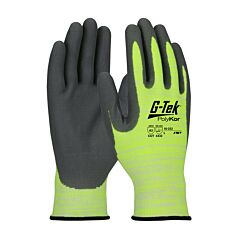Pip 16-323/L G-Tek Polykor, Hi-Vis 15G Shell, A2 Nitrile Foam, Silicone Free, Thumb+, Pack Of 12 Pairs