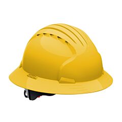 Pip 280-Ev6161-20 Evolution Deluxe 6161 Full Brim Hard Hat With Hdpe Shell, 6-Point Polyester Suspension And Wheel Ratchet Adjustment, Yellow