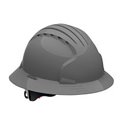 Pip 280-Ev6161-40 Evolution Deluxe 6161 Full Brim Hard Hat With Hdpe Shell, 6-Point Polyester Suspension And Wheel Ratchet Adjustment, Gray