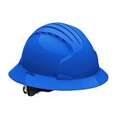 Pip 280-Ev6161-50 Evolution Deluxe 6161 Full Brim Hard Hat With Hdpe Shell, 6-Point Polyester Suspension And Wheel Ratchet Adjustment, Blue