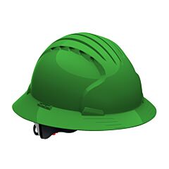 Pip 280-Ev6161V-30 Evolution Deluxe 6161 Vented, Full Brim Hard Hat With Hdpe Shell, 6-Point Polyester Suspension And Wheel Ratchet Adjustment, Green