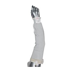Pip 25-621 Kut Gard Single-Ply Polykor Blended Antimicrobial Sleeve With Velcro Top And Clip, White, Size 21