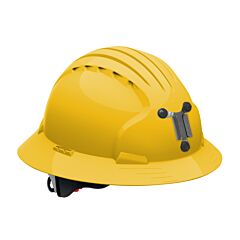 Pip 280-Ev6161M-20 Evolution Deluxe 6161 Full Brim Mining Hard Hat With Hdpe Shell, 6-Point Polyester Suspension And Wheel Ratchet Adjustment, Yellow