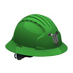 Pip 280-Ev6161M-30 Evolution Deluxe 6161 Full Brim Mining Hard Hat With Hdpe Shell, 6-Point Polyester Suspension And Wheel Ratchet Adjustment, Green