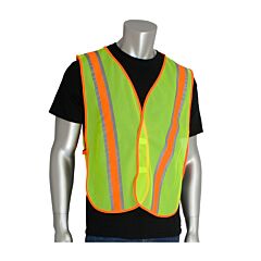 Pip 300-0900Ly Pip Non-Ansi Two-Tone Mesh Safety Vest, Hi-Viz Yellow