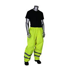 Pip 353-2002-Ly/Xl Vizplus Ansi Class E Heavy Duty Waterproof Breathable Pants, Hi-Viz Yellow, Size X-Large