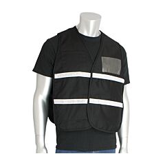 Pip 300-1502/2X-3X Pip Non-Ansi Incident Command Vest - 100% Polyester, Black, Size 2X-3X