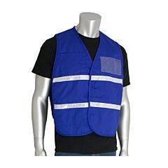 Pip 300-1504/M-Xl Pip Non-Ansi Incident Command Vest - 100% Polyester, Blue, Size M-Xl