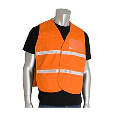 Pip 300-1507/2X-3X Pip Non-Ansi Incident Command Vest - 100% Polyester, Orange, Size 2X-3X