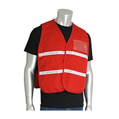 Pip 300-2508/2X-3X Pip Non-Ansi Incident Command Vest - Cotton/Polyester Blend, Red, Size 2X-3X