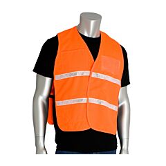 Pip 300-2512/4X-5X Pip Non-Ansi Incident Command Vest - Solid Polyester, Hi-Viz Orange, Size 4X-5X