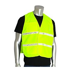 Pip 300-2513/4X-5X Pip Non-Ansi Incident Command Vest - Solid Polyester, Hi-Viz Yellow, Size 4X-5X