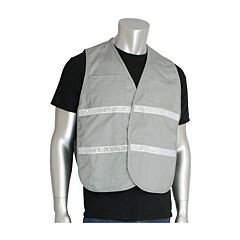 Pip 300-2515/M-Xl Pip Non-Ansi Incident Command Vest - Cotton/Polyester Blend, Gray, Size M-Xl