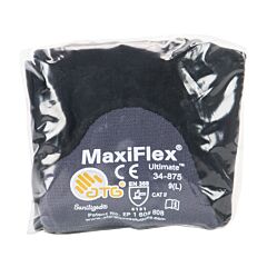 Maxiflex® Ultimate™ 34-875V/Xs Seamless Knit Nylon/Elastane Gloves, Nitrile Coated Microfoam Grip On Palm, Fingers & Knuckles, Vend-Ready, Size X-Small