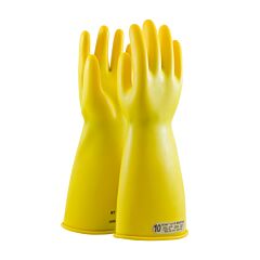 Novax 170-00-14/11 Class 00 Rubber Insulating Glove With Straight Cuff, 14" Length, Yellow, Size 11