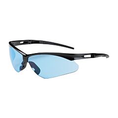 Pip 250-An-10113 Anser Semi-Rimless Safety Glasses With Black Frame, Light Blue Lens And Anti-Scratch Coating