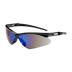 Pip 250-An-10115 Anser Semi-Rimless Safety Glasses With Black Frame, Blue Mirror Lens And Anti-Scratch Coating