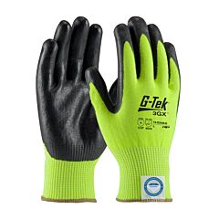 Pip 19-D340Lg/M G-Tek 3Gx Dyneema Diamond, Hi-Vis Yellow 13G, Black Nitrile Foam, A4, Pack Of 12 Pairs