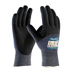 Maxicut® Ultra™ 44-3755/Xxl Seamless Knit Engineered Yarn Gloves, Nitrile Coated Microfoam Grip On Palm, Fingers & Knuckles, Blue, Size 2X-Large