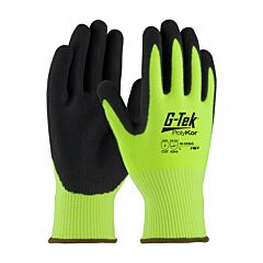 Pip 16-343Lg/Xl G-Tek Polykor, Hv Lime G 13G Shell, Dd Nitrile Microsurface Grip, A2, Pack Of 12 Pairs