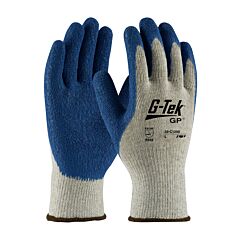 Pip 39-C1300/S G-Tek Premium Weight Polyester/Cotton Gloves With Latex Coated Crinkle Grip On Palm & Fingers, Gray, Size Small