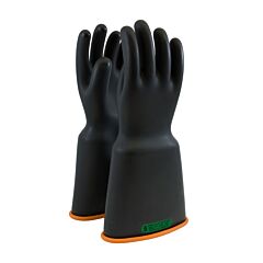 Novax 159-3-16/9 Class 3 Rubber Insulating Glove With Bell Cuff, 16" Length, Black, Size 9
