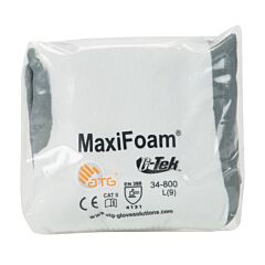 Maxifoam® Premium 34-800V/Xxl Seamless Knit Nylon Gloves, Nitrile Coated Microfoam Grip On Palm & Fingers, Vend-Ready, White, Size 2X-Large