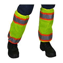 Pip 319-Gt2-Or Pip Ansi 107 Class E Two-Tone Gaiters, Hi-Viz Orange