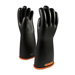 Novax 155-4-16/11 Class 4 Rubber Insulating Glove With Straight Cuff, 16" Length, Black, Size 11