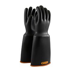 Novax 159-4-16/10 Class 4 Rubber Insulating Glove With Bell Cuff, 16" Length, Black, Size 10