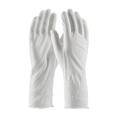 Pip 97-520/14 Cleanteam Medium Weight Cotton Lisle Inspection Glove With Unhemmed Cuff - 14", White, Size Mens