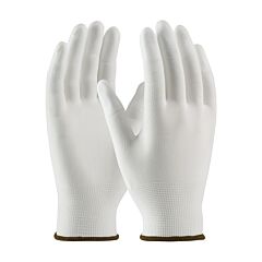 Pip 99-126/L Cleanteam Seamless Knit Nylon Clean Environment Glove With Polyurethane Coated Smooth Grip On Fingertips, White, Size Large