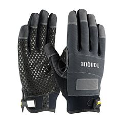 Pip 120-4500/M Torque, Pvc & Silicone Palm, Black, Non-Slip Grip, Spandex Back, 1/Pair