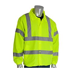 Pip 333-Wbly-Xl Ansi Type R Class 3 Classic Wind Breaker Hi-Vis Yellow, Size X-Large, 1 Each
