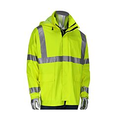 Pip 355-2500Ar-Ly/3X Vizar Ar/Fr Ansi Type R Class 3 Heavy Duty Waterproof Breathable Jacket, Size 3X-Large