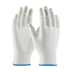 Pip 40-732/L Cleanteam Medium Weight Seamless Knit Nylon Clean Environment Glove - Half-Finger, White, Size Large