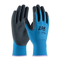 Pip 55-Ag316/Xl G-Tek, 15G Blue Polyester Shell, Black Latex Microsurface Grip, Pack Of 12 Pairs