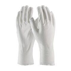Pip 97-540/12 Cleanteam Heavy Weight Cotton Lisle Inspection Glove With Unhemmed Cuff - 12", White, Size Mens