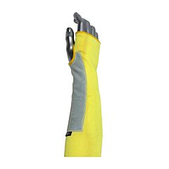 Pip 10-Ks14Tolp Kut Gard 2-Ply Kevlar Sleeve With Leather Patch, Yellow, Size 14To