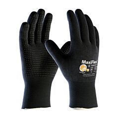 Maxiflex® Endurance™ 34-8745/L Seamless Knit Nylon Gloves, Fully Nitrile Coated Microfoam Grip, Micro Dot Palm, Touchscreen, Black, Size Large