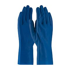 Assurance® 47-L171B/L Unsupported Latex Canner, Unlined With Raised Diamond Grip -18 Mil, Blue, Size Large