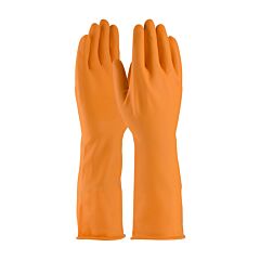 Assurance 47-L210T/Xl Extra Long Unsupported Latex, Unlined With Roughened Sandblast Grip, 18 Mil, Orange, Size X-Large