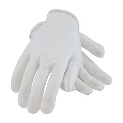 Pip 98-741/M Cleanteam 40 Denier Tricot Inspection Glove With Rolled Hem Cuff - Ladies', White, Size Medium