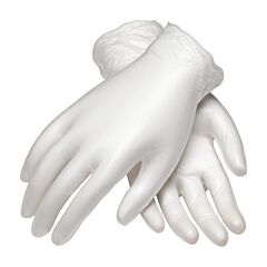 Pip 100-2824/S Cleanteam Single Use Class 10 Cleanroom Vinyl Glove With Finger Textured Grip - 9.5", Clear, Size Small